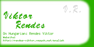 viktor rendes business card